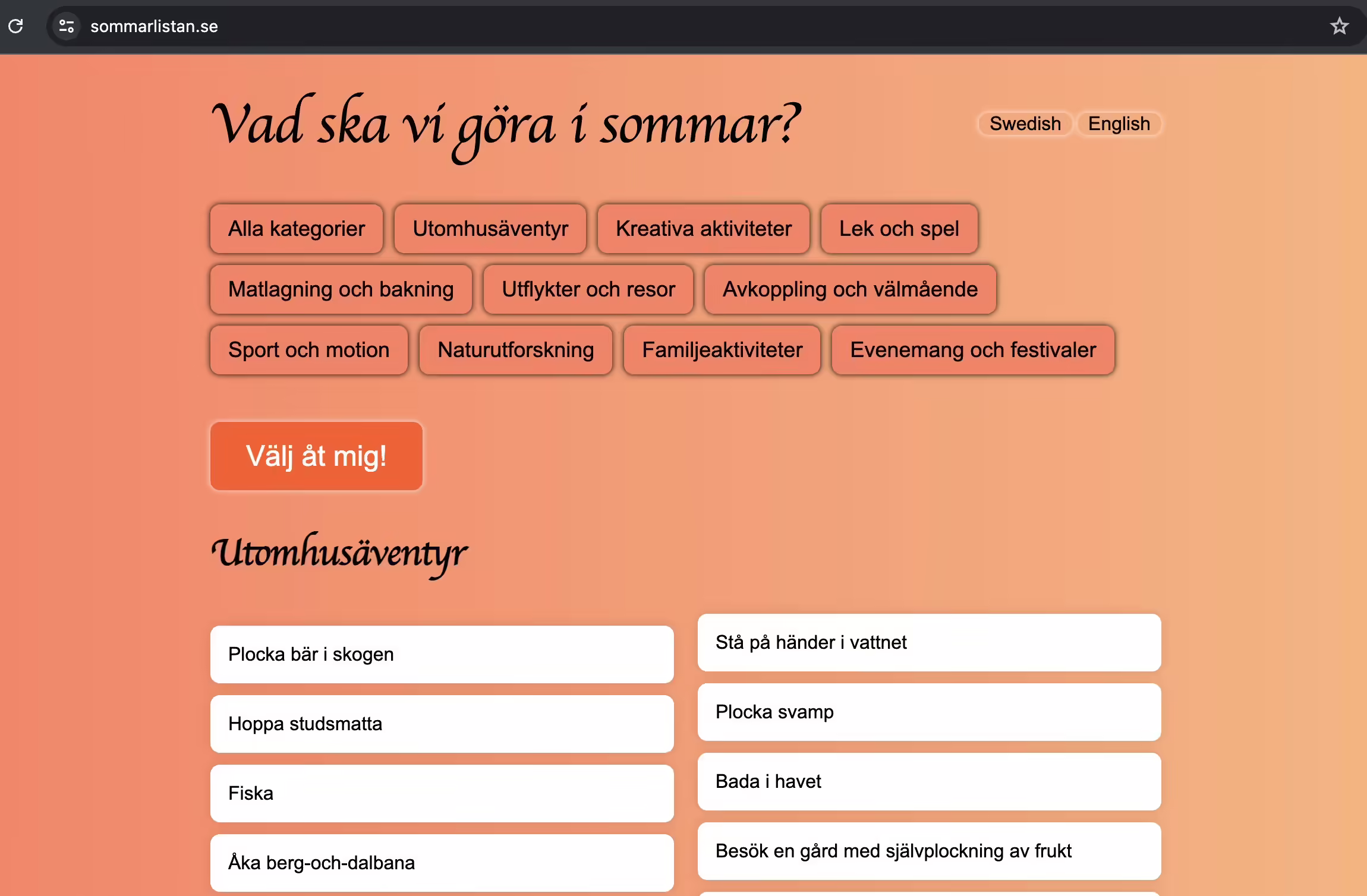 Building something 100% with AI? Welcome sommarlistan.se